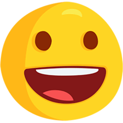 😀 Cara com sorriso a mostrar os dentes Emoji nos Messenger