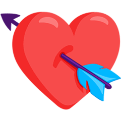Corazón con flecha Emoji Messenger