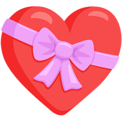 Coração com laço Emoji Messenger