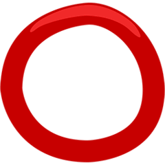 Hollow Red Circle Emoji in Messenger