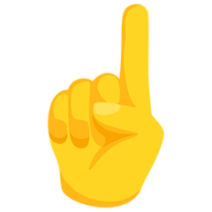 Указательный палец, направленный вверх Эмодзи в Messenger