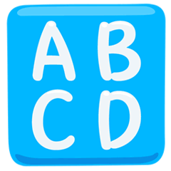 Símbolo de entrada con letras mayúsculas Emoji Messenger