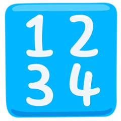 Símbolo de introdução de números Emoji Messenger