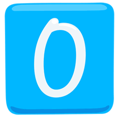 0️⃣ Tecla do número zero Emoji nos Messenger