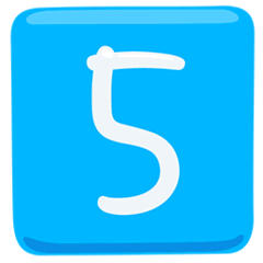 Keycap: 5 Emoji in Messenger