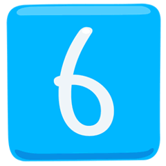 6️⃣ Tecla do número seis Emoji nos Messenger