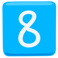8️⃣ Tecla do número oito Emoji nos Messenger
