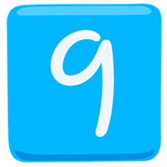 9️⃣ Tecla del número nueve Emoji en Messenger