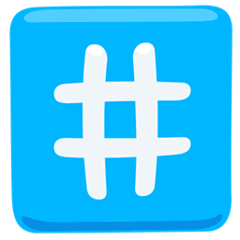 Simbolo del cancelletto Emoji Messenger