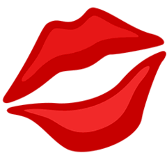 Kiss Mark Emoji in Messenger