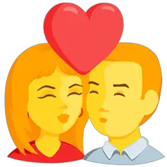 Uomo e donna che si baciano on Messenger