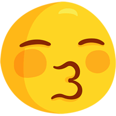 Faccina che manda un bacio a occhi chiusi Emoji Messenger