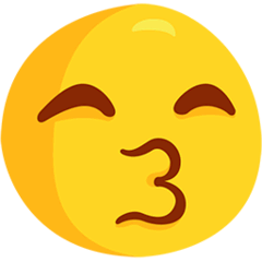 Cara dando un beso con los ojos entornados Emoji Messenger