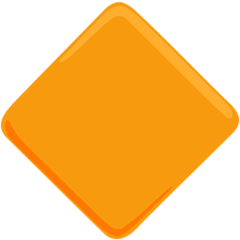 Große orange Raute Emoji Messenger
