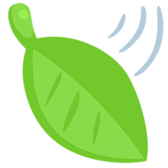 🍃 Leaf Fluttering in Wind Emoji in Messenger