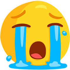 😭 Cara llorando a mares Emoji en Messenger