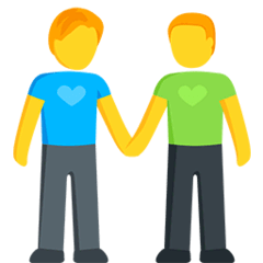 👬 Zwei sich an den Händen haltende Männer Emoji auf Messenger
