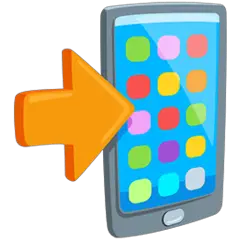 📲 Telefon mit Pfeil Emoji auf Messenger