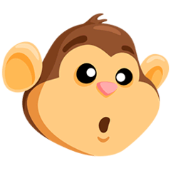 Cara de mono Emoji Messenger