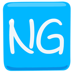 Sigla NG in inglese Emoji Messenger