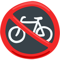 Prohibido el paso de bicicletas Emoji Messenger