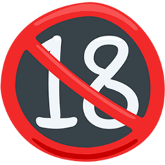 🔞 Dilarang Untuk Usia Delapan Belas Tahun Ke Bawah Emoji Di Messenger
