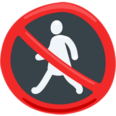 🚷 Prohibido el paso de peatones Emoji en Messenger