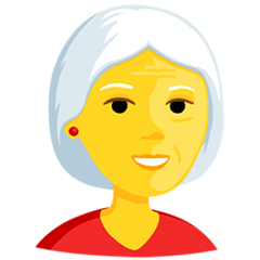Donna anziana Emoji Messenger