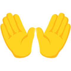 Mãos abertas Emoji Messenger