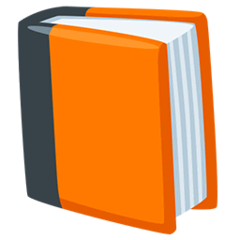 Libro de texto naranja Emoji Messenger