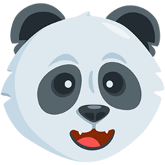 Cara de oso panda Emoji Messenger