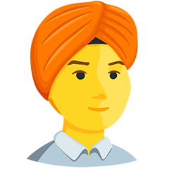 Person mit Turban Emoji Messenger