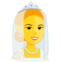 👰 Person With Veil Emoji in Messenger