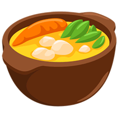 🍲 Schale mit Essen Emoji auf Messenger