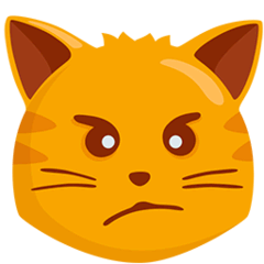 Schmollender Katzenkopf Emoji Messenger