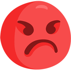 😡 Cara vermelha zangada Emoji nos Messenger