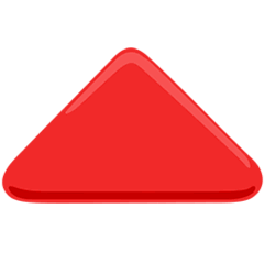 🔺 Красный треугольник, направленный вверх Эмодзи в Messenger
