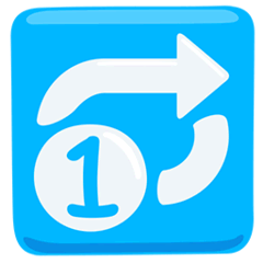 🔂 Symbol für „Einzelnen Titel wiederholen“ Emoji auf Messenger