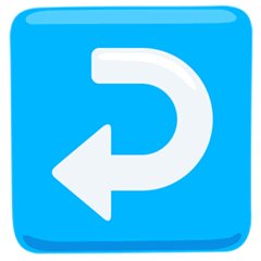↩️ Flecha derecha doblándose hacia la izquierda Emoji en Messenger