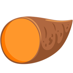 Geröstete Süßkartoffel Emoji Messenger