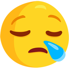 😪 Müdes Gesicht Emoji auf Messenger
