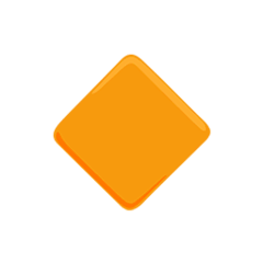 Rombo arancione piccolo Emoji Messenger
