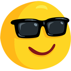 Cara sonriente con gafas de sol Emoji Messenger