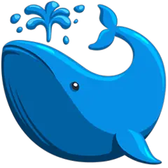 🐳 Wasser spuckender Wal Emoji auf Messenger