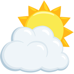 ⛅ Soleil derrière un nuage Emoji in Messenger