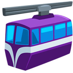 Suspension Railway Emoji in Messenger
