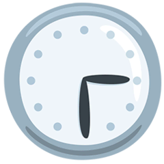 Drei Uhr dreißig Emoji Messenger