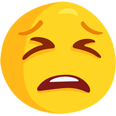 😫 Cara de desespero Emoji nos Messenger