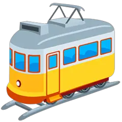 Straßenbahnwagen Emoji Messenger