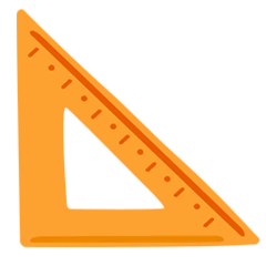 Triangular Ruler Emoji in Messenger